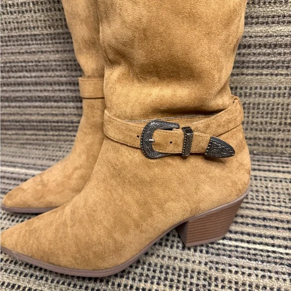 Portland Tan Suede Boots Sz 8 - Picture 5 of 14